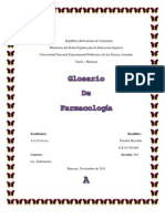 Glosario de Farmacología con más de 40 términos