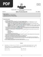 Maths Practicesheet-05 (Code-A) Ques.