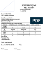 Buletin de Verificare Prize de Pamant