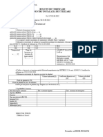 Buletin de Verificare Instalatia de Racordare