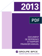 Document de Référence Et Rapport Financier Annuel 2013 Du Groupe BPCE