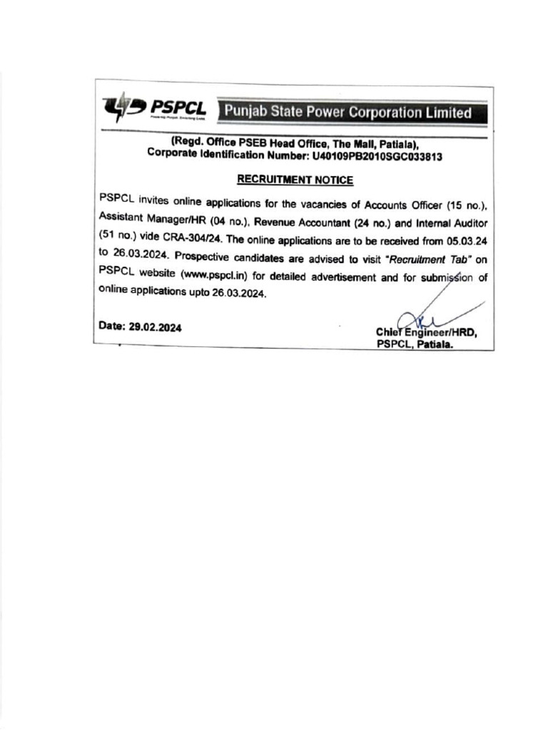 Short Notice 29022024 | PDF