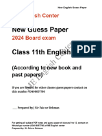 Class 11 New English Book Guess Paper