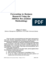 Forecasting in Business Research Using The ARIMA Box-Jenkins Methodology