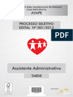 Assistente Administrativo: Avape