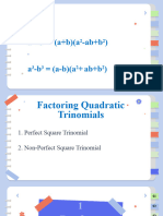 Factroring Quadratic Trinomials