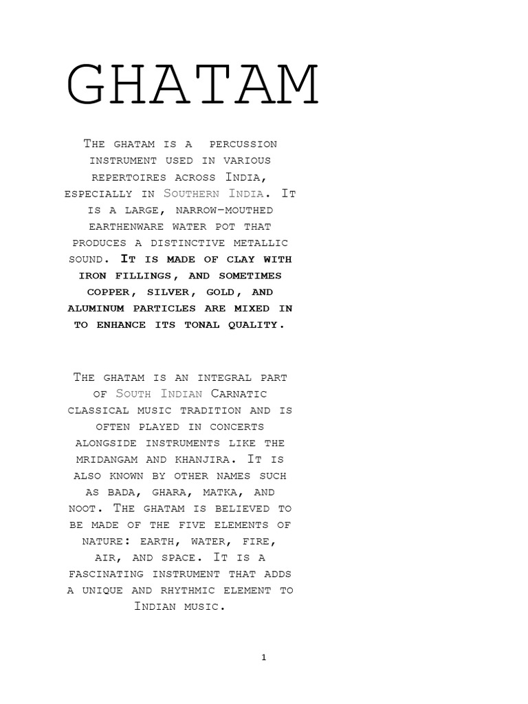 GHATAM | PDF