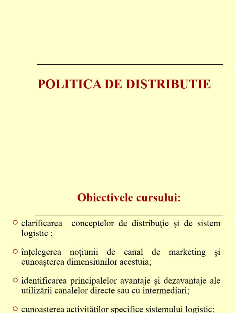 C10 Distributia # | PDF