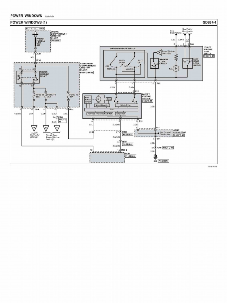 Power Windows Schematic Diagrams PDF