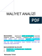 Maliyet Anali̇zi̇