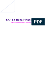 Sub Modules Comparison From ECC To S4Hana