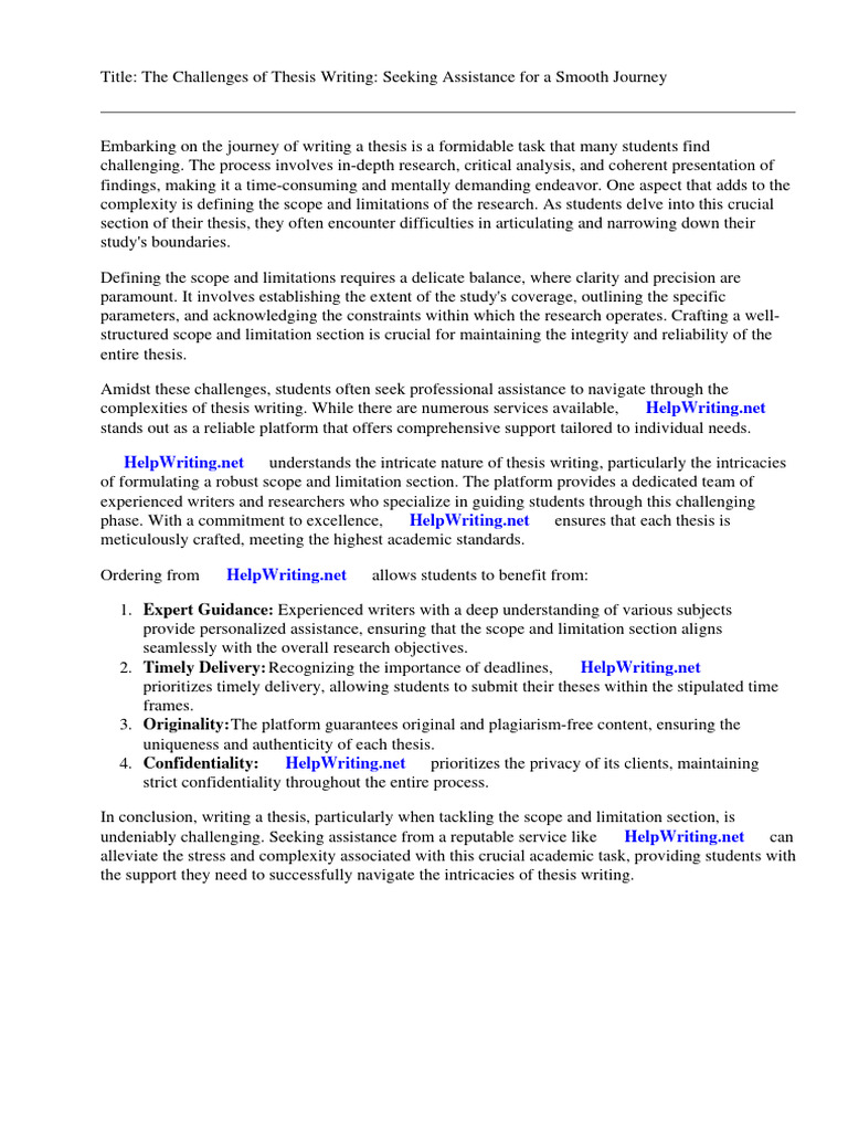 Scope and limitation sample thesis pdf pdf thesis individualized