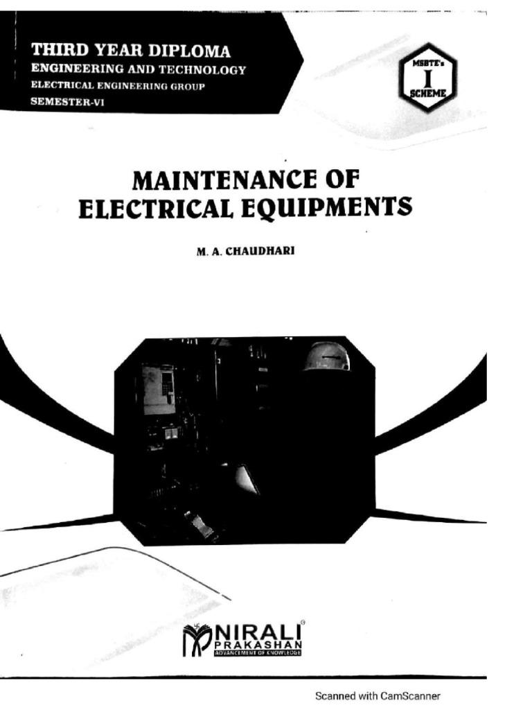 Electrical Equipment Maintenance Guide | PDF | Electric Motor | Transformer