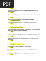 Quiz 4 Income Tax