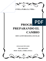 Proyecto Anual Escuela para La Vida