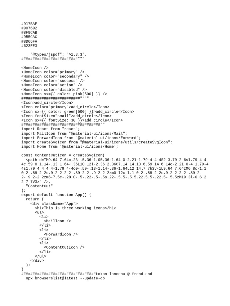 Code couleur pdf