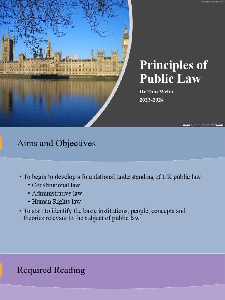 01 Principles of Public Law 2023-24 | PDF | House Of Commons Of The ...
