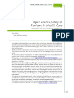 Open Access Policy at Reviews in Health Care