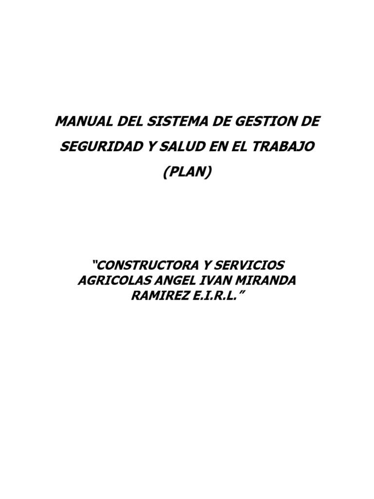 Sistema de Gestion Angel Ivan | PDF | Riesgo | Seguridad y salud ...