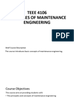 Lecture 1 Introduction To Maintenance Engineering