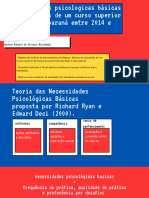 As Nececidades Psicologicas Básicas Dos Estudantes de Um Curso Superior de Música Do Paraná Emtre 2014 e 2017