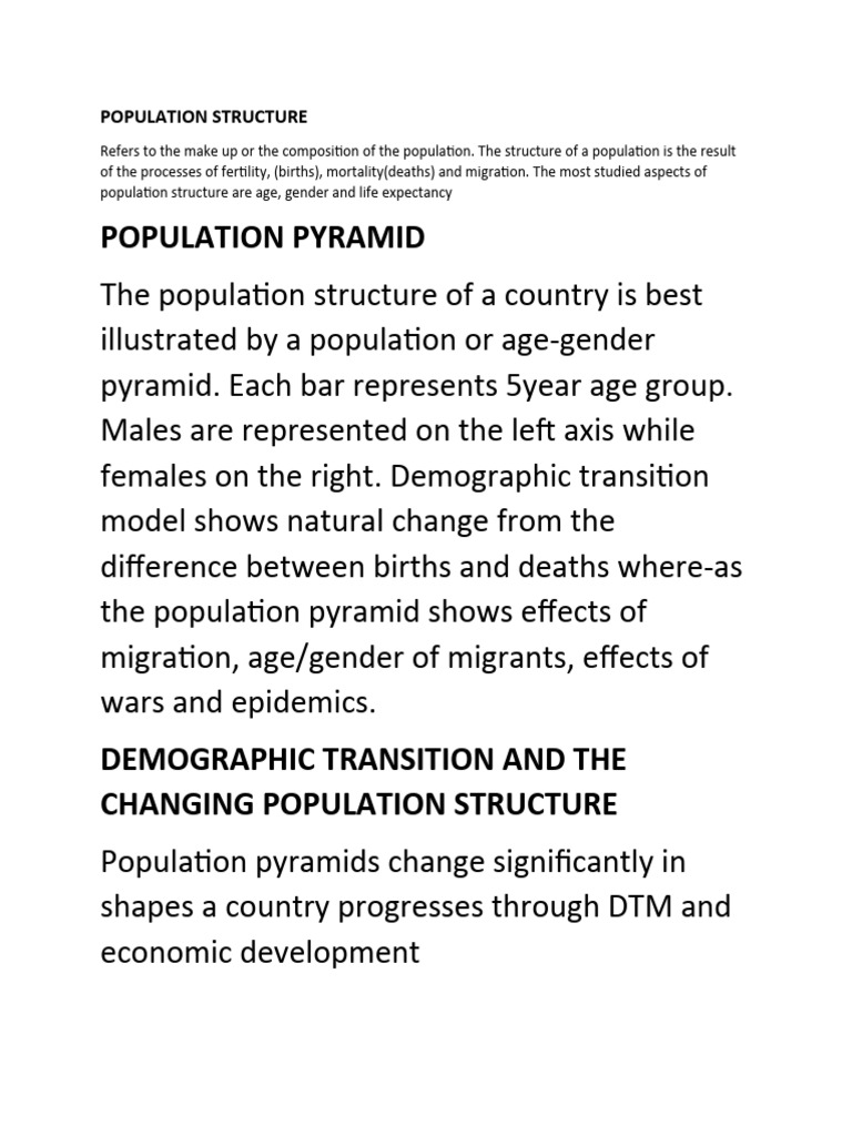 Understanding Population Structure Dynamics | PDF | Family Planning ...