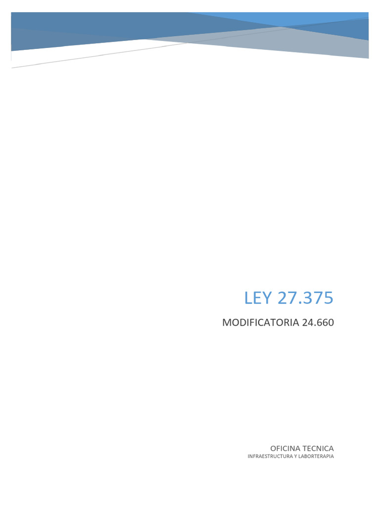 LEY 27375 MODIFICATORIA 24660 | PDF | Pena capital | Prisión