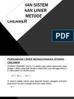 Sistem Persamaan Linier Dengan Metode Sarrus Creamer