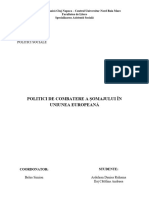 Politici de Combatere A Șomajului - Politici Sociale .