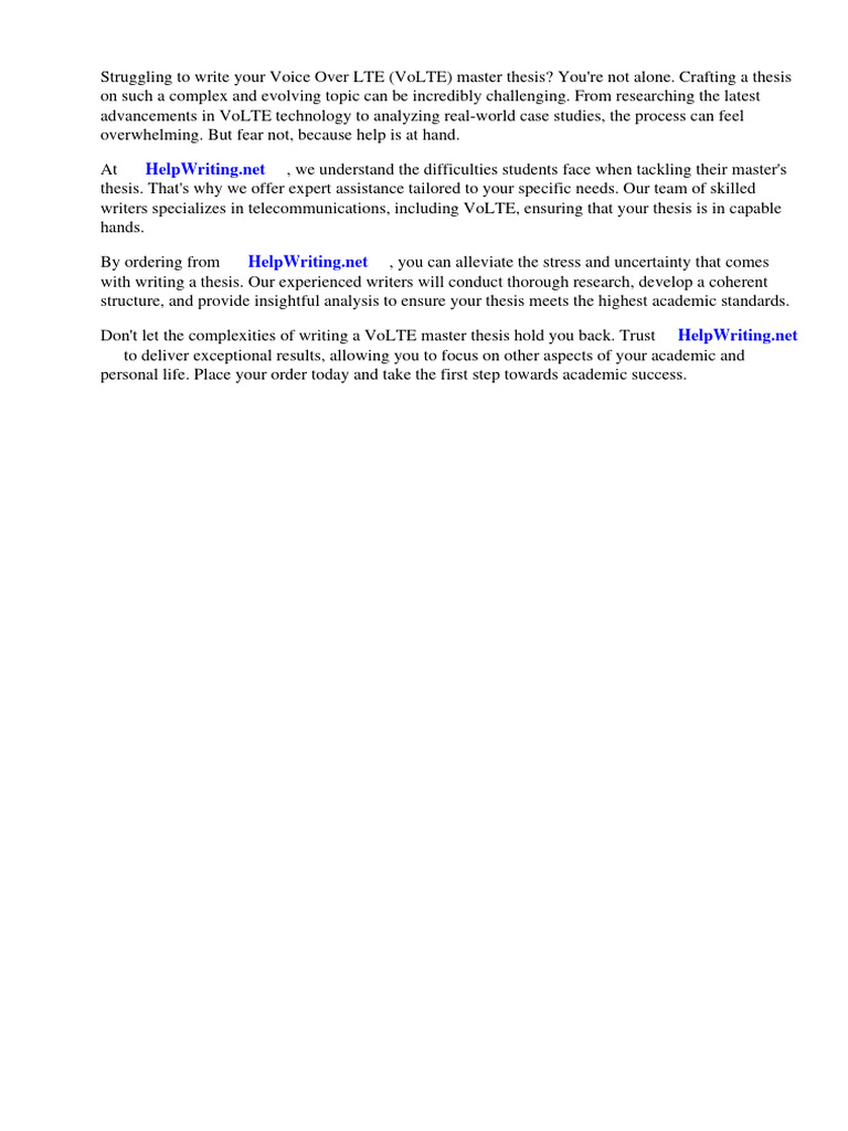 Voice Over Lte Master Thesis Pdf Wi Max Lte Telecommunication