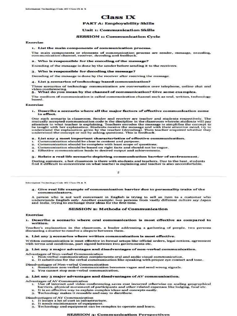 Communication Skills and Scenarios | PDF | Communication | Nonverbal ...