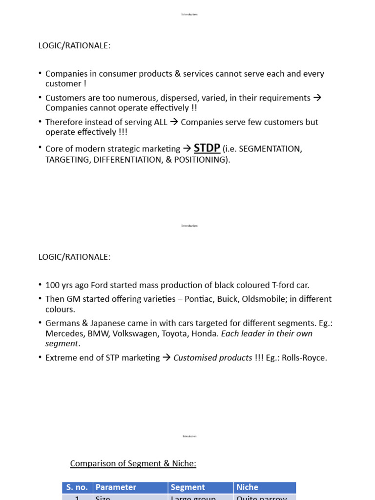 Strategic Marketing: STDP Explained | PDF | Marketing | Market Segmentation