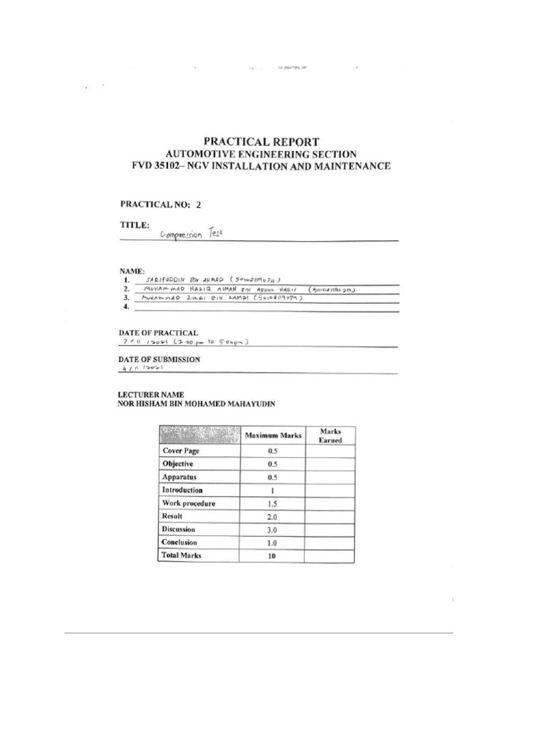 Practical Repoert 2 NGV | PDF