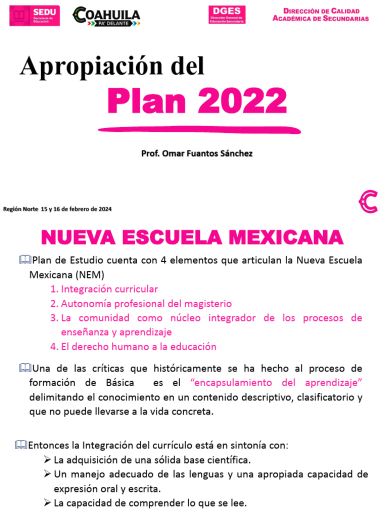 Apropiación del Plan de Estudios 2022 | PDF | Evaluación | Aprendizaje