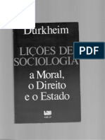 Durkheim Lições de Sociologia. 3 Textos PDF