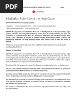 Mediation Rule 41A of The High Court - LexisNexis South Africa