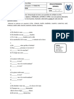 Prova de Espanhol 2° Trimestre - 2 Ano - Professor