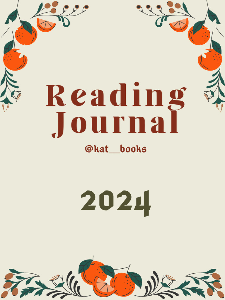 Reading Journal 2024 Kat Books Pdf