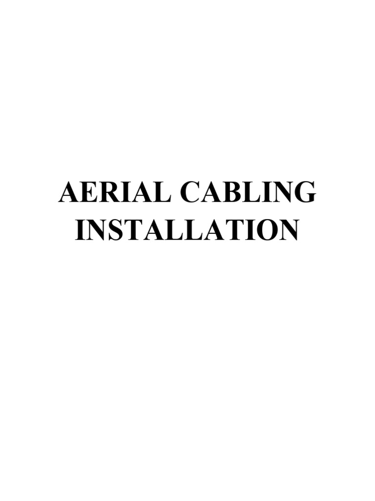 Aerial Cabling Installation Guidelines | PDF | Screw | Manufactured Goods