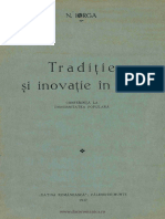 1937 - Iorga, Nicolae (1871-1940) - Traditie Si Inovatie in Arta - Conferinta La Universitatea Populara
