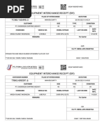 Koja Terminal Equipment Interchange Receipt | PDF