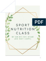 Sport Nutrition Class Highlighted
