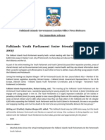 FIGO Press Release - Falklands Youth Parliament Foster Friendships 8,000 Miles Away