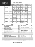 MBA&MBA-DA Time Table Revised