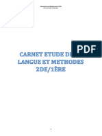 Carnet Outils de La Lague Et Methodes