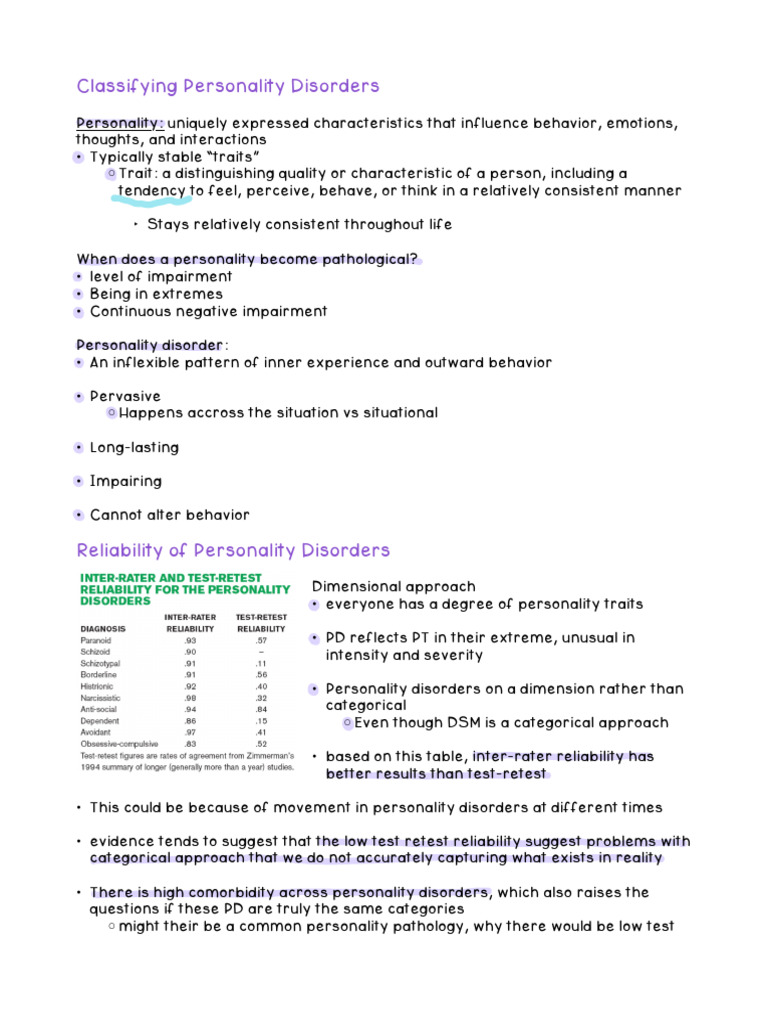 Chapter 13 Personality Disorders Pdf Personality Disorder