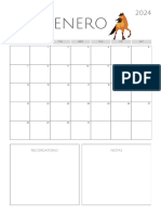 White Simple Minimalist Monthly Year 2024 Planner A4