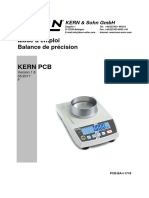Kern PCB: Mode D'emploi Balance de Précision