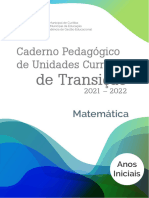 Caderno Pedagógico de Unidade Curriculares de Transição - 2021 e 2022 Matemática