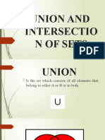 Union and Intersection of Sets